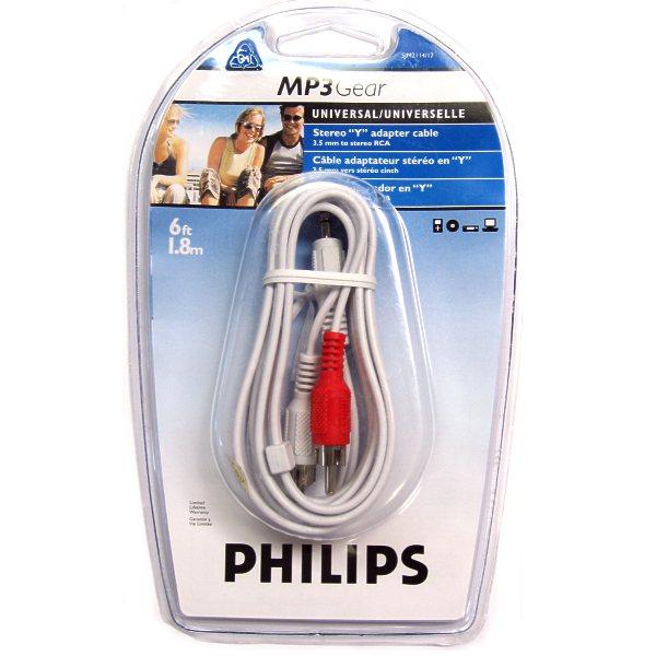 6' 3.5mm Stereo to 2 RCA Y-Splitter Cable (M/M)